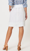 Linen Skirt Jersey Waist Ruffle Hem, More Colours