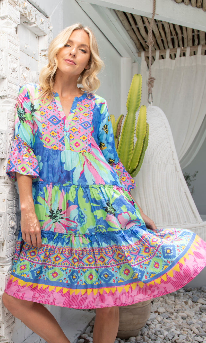 Rayon Dress 3/4 Sleeve Isabelle