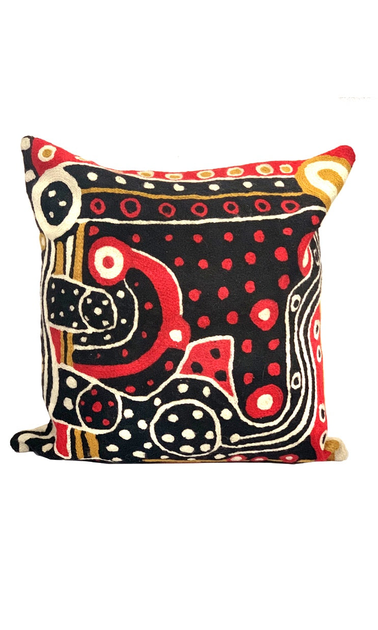 Aboriginal Art Cushion Cover by Nami Kulyuru