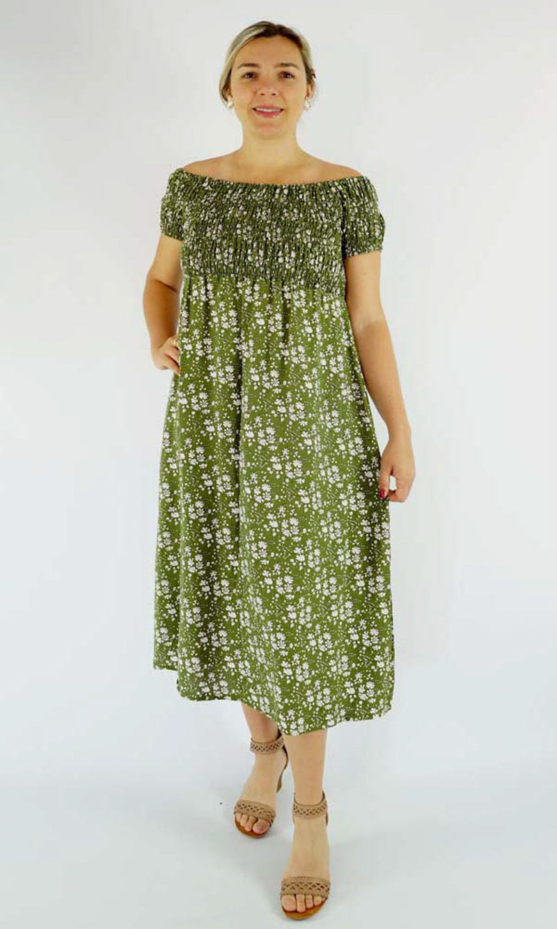 Rayon 3/4 Willow Dress Blossom, More Colours