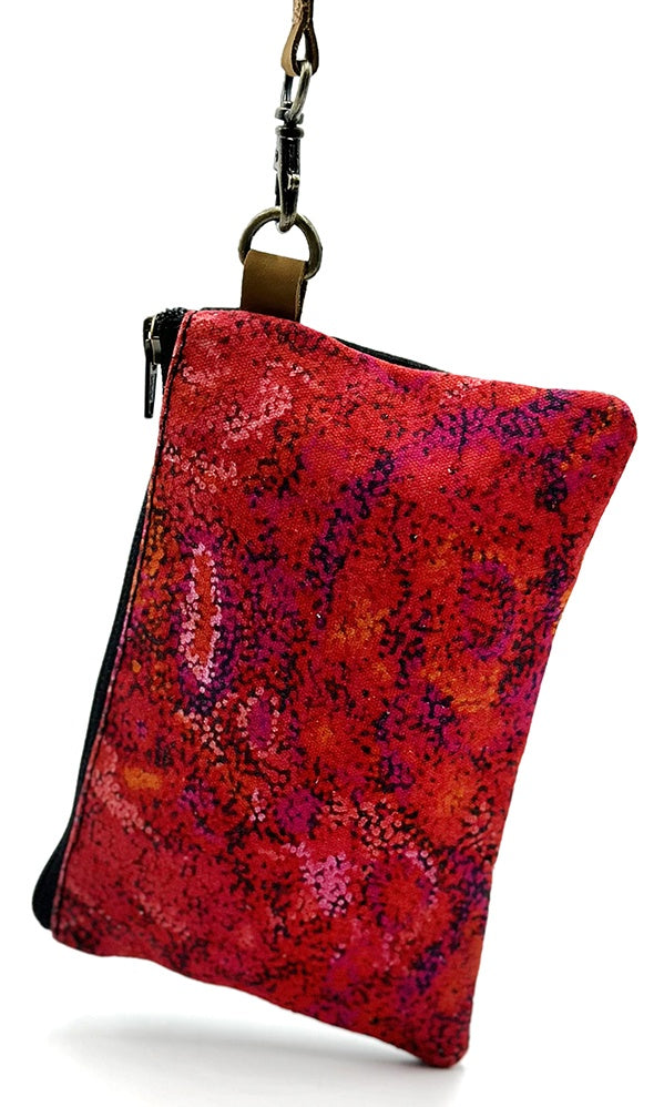 Printed Leather Sling Bag Andrea Mimpitja Adamson BAAD777 - Better World Arts