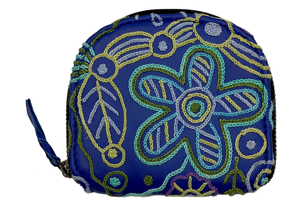 Aboriginal Art Leather Embroidered Coin Purse by Cedric Varcoe (2)
