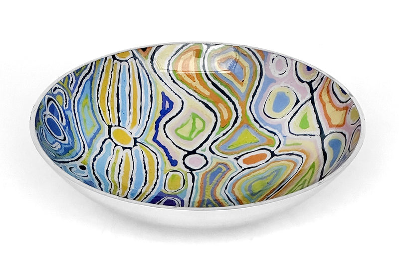 Aboriginal Art Salad Bowl Small by Judy Watson