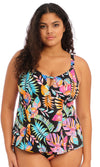 Tropical Falls Black Non Wired Moulded Tankini Top