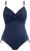 Ottawa Ink UW Twist Front Swimsuit With Adjustable Leg, Special Order D Cup to GG Cup