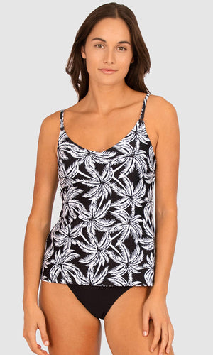 Hot Tropics Baku Loose Fit Singlet Top Black