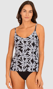 Hot Tropics Baku Loose Fit Singlet Top Black