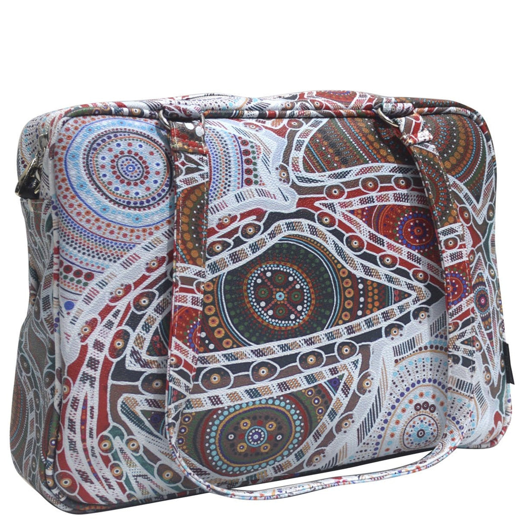 Aboriginal Art Curved Multi Bag Family Love