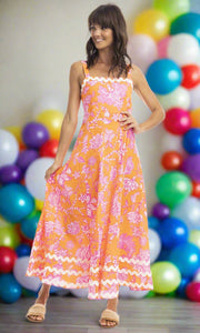 Cotton Strappy Maxi Dress Layla