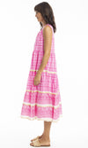 Cotton Dress Sleeveless Midi Straddie Pink