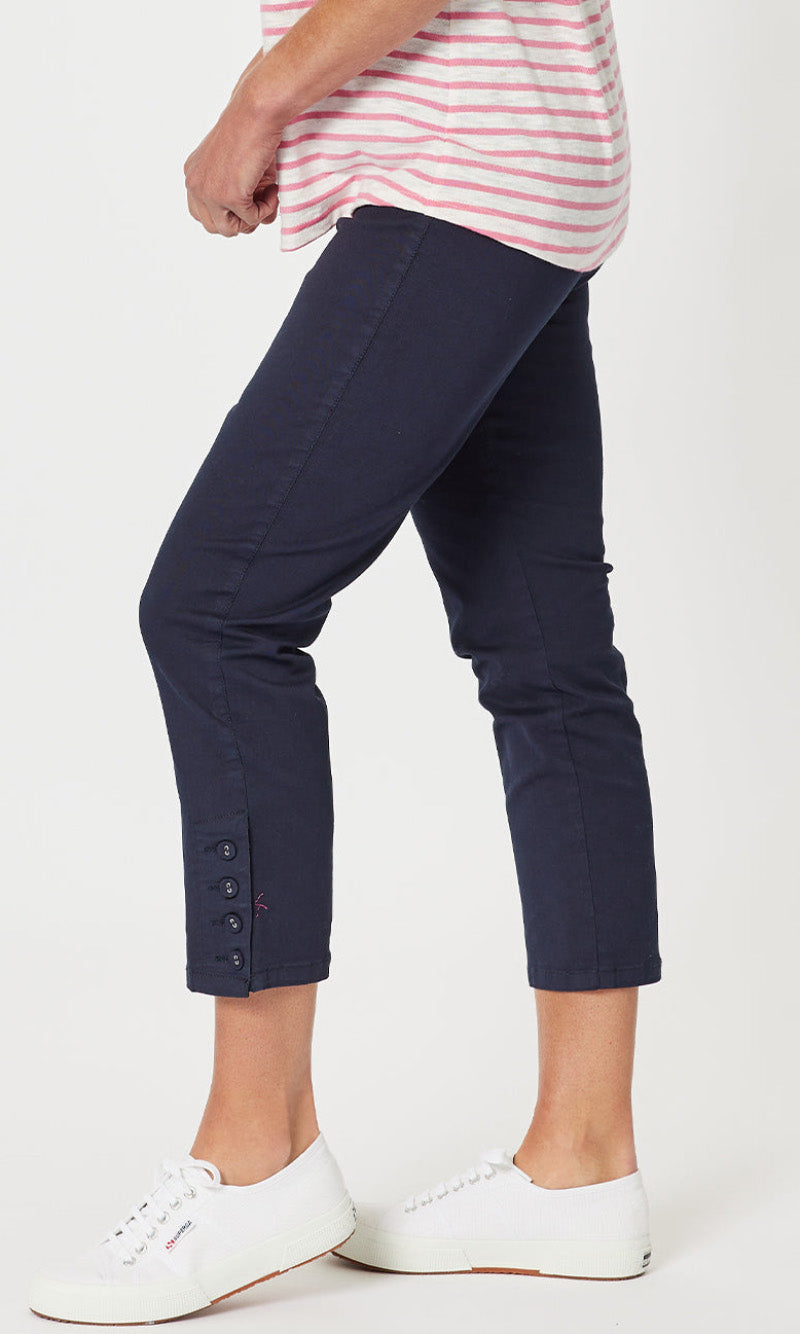 Cotton Twill Stretch Capri Pant, More Colours