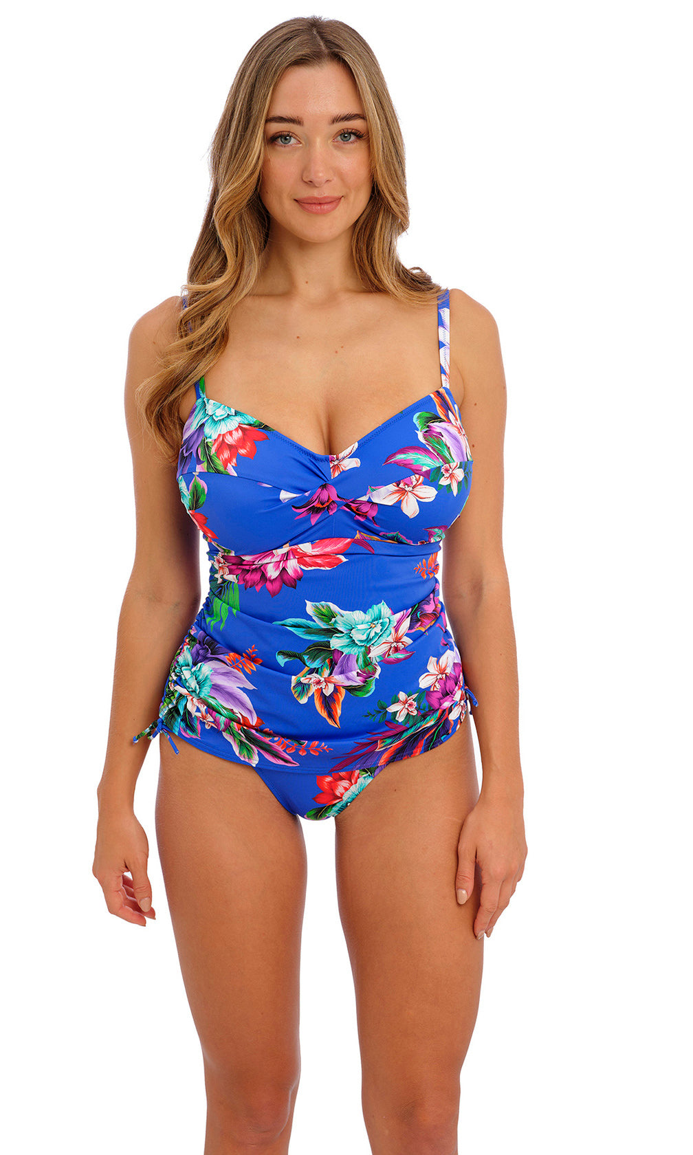 Halkidiki Ultramarine UW Twist Front Tankini, Special Order D Cup to H Cup