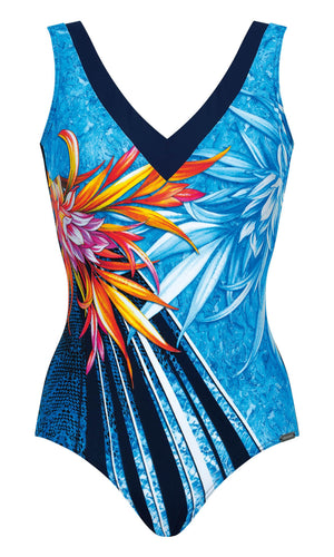 Full Piece Tummy Control Solstice Bloom, Special Order B Cup to F Cup