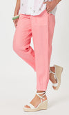 Linen Pant Jersey Waist Coral