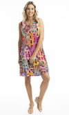 Rayon Dress Contemporary Sleeveless, More Print