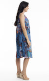 Cotton Dress V Neck Pleated, More Prints