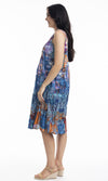 Cotton Dress V Neck Pleated, More Prints