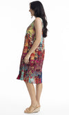 Cotton Dress V Neck Pleated, More Prints