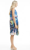 Cotton Dress V Neck Pleated, More Prints