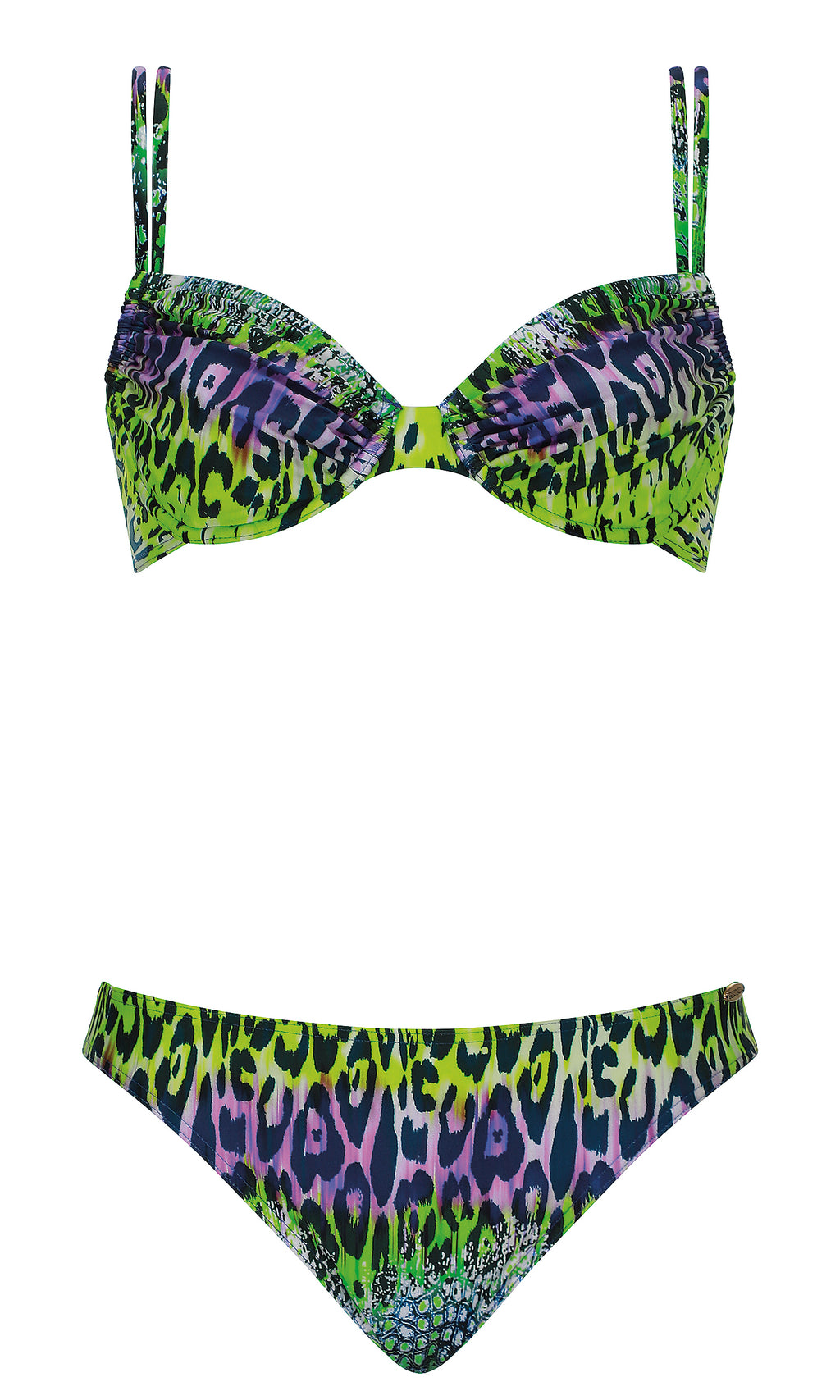 Bikini Set Green Leopard, Special Order B Cup to F Cup