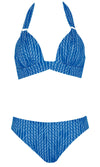 Bikini Set Blue On Blue, Special Order B Cup to D Cup.