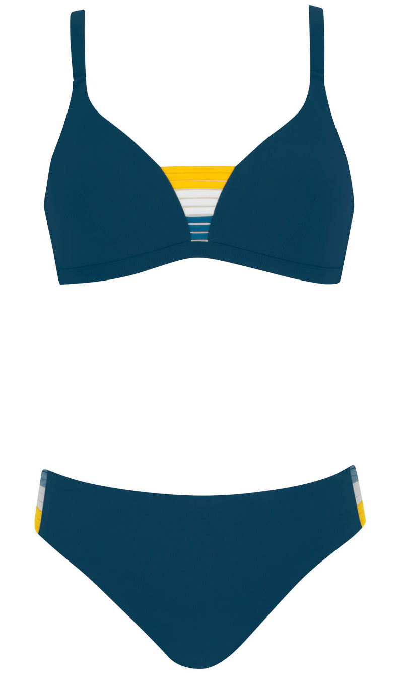 Bikini Set Yellow & Blue, Special Order A Cup to D Cup