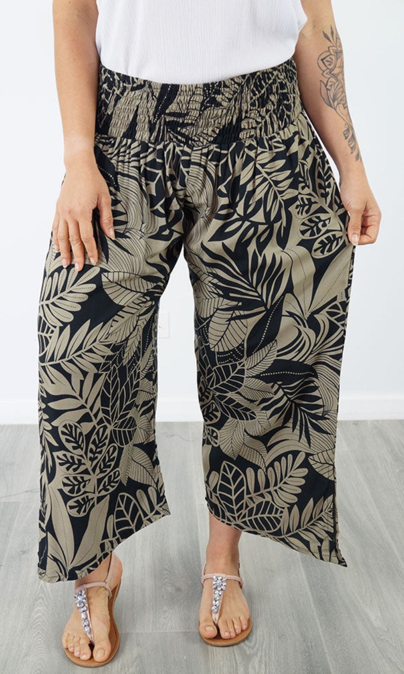 Rayon Pant Bazzar 3/4 Betelnut Black