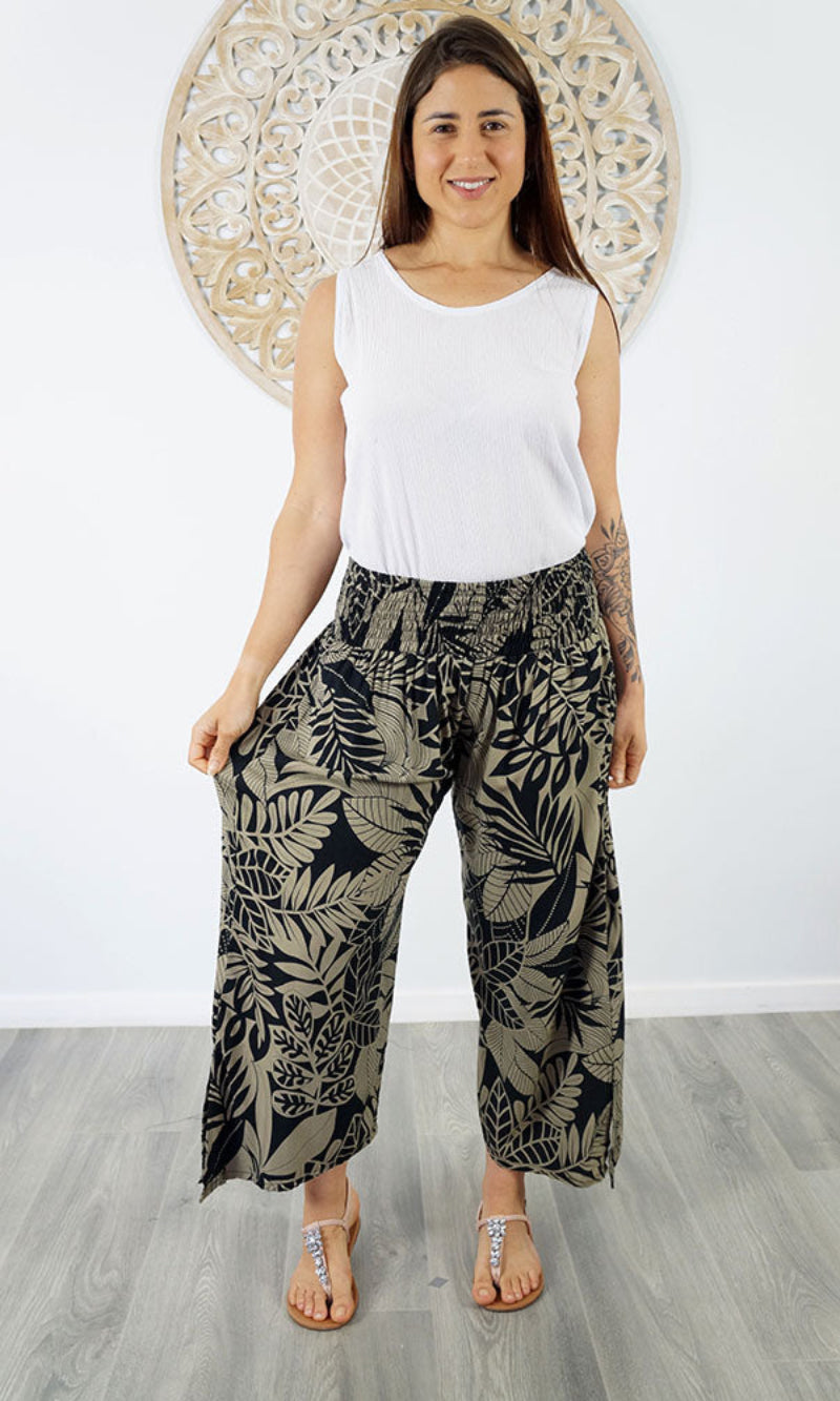 Rayon Pant Bazzar 3/4 Betelnut Black