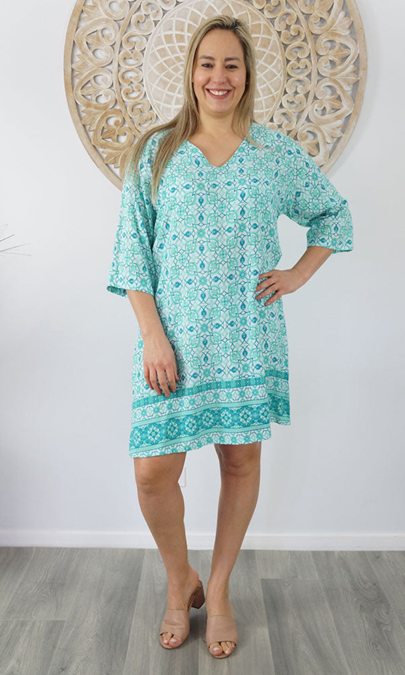 Rayon Tunic 3/4 Sleeve Ottoman, More Colours