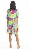 Rayon Dress Layers 3/4 Sleeve Melinda Green