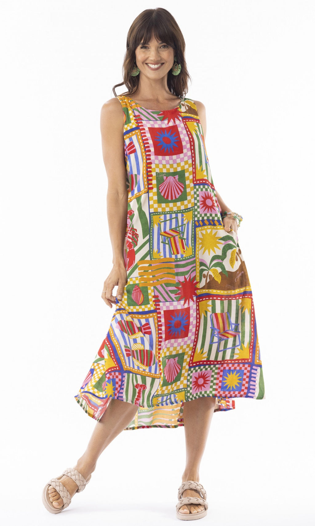 Rayon Dress Sleeveless Gia