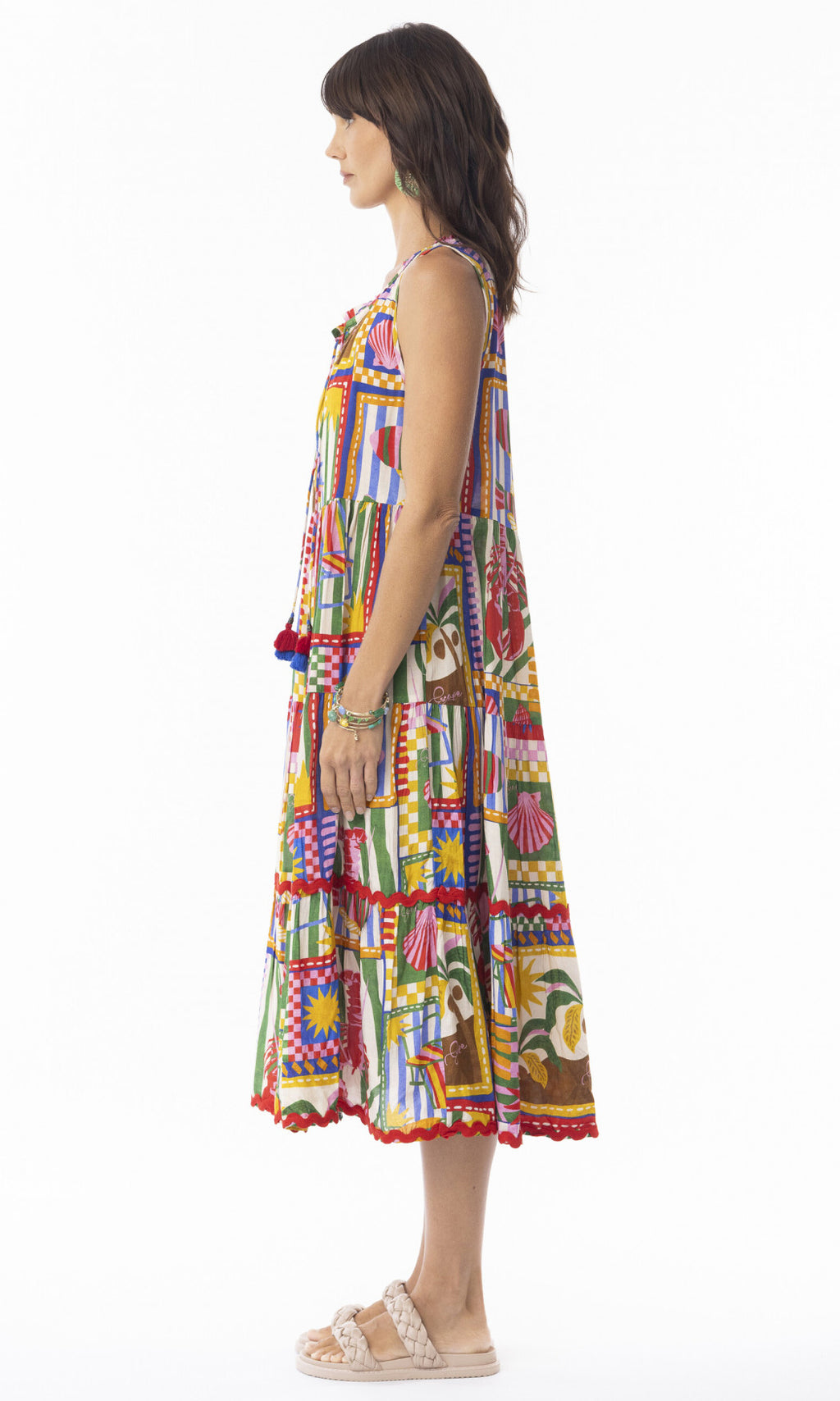 Rayon Dress Boho Sleeveless Gia