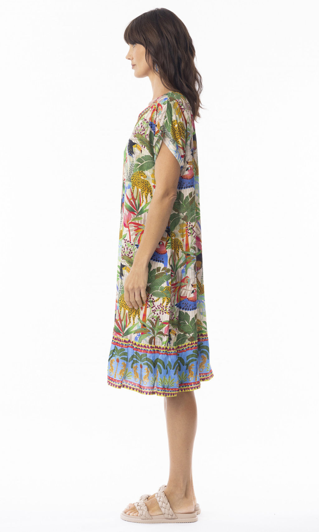 Rayon Dress Short Sleeve Frill Dani