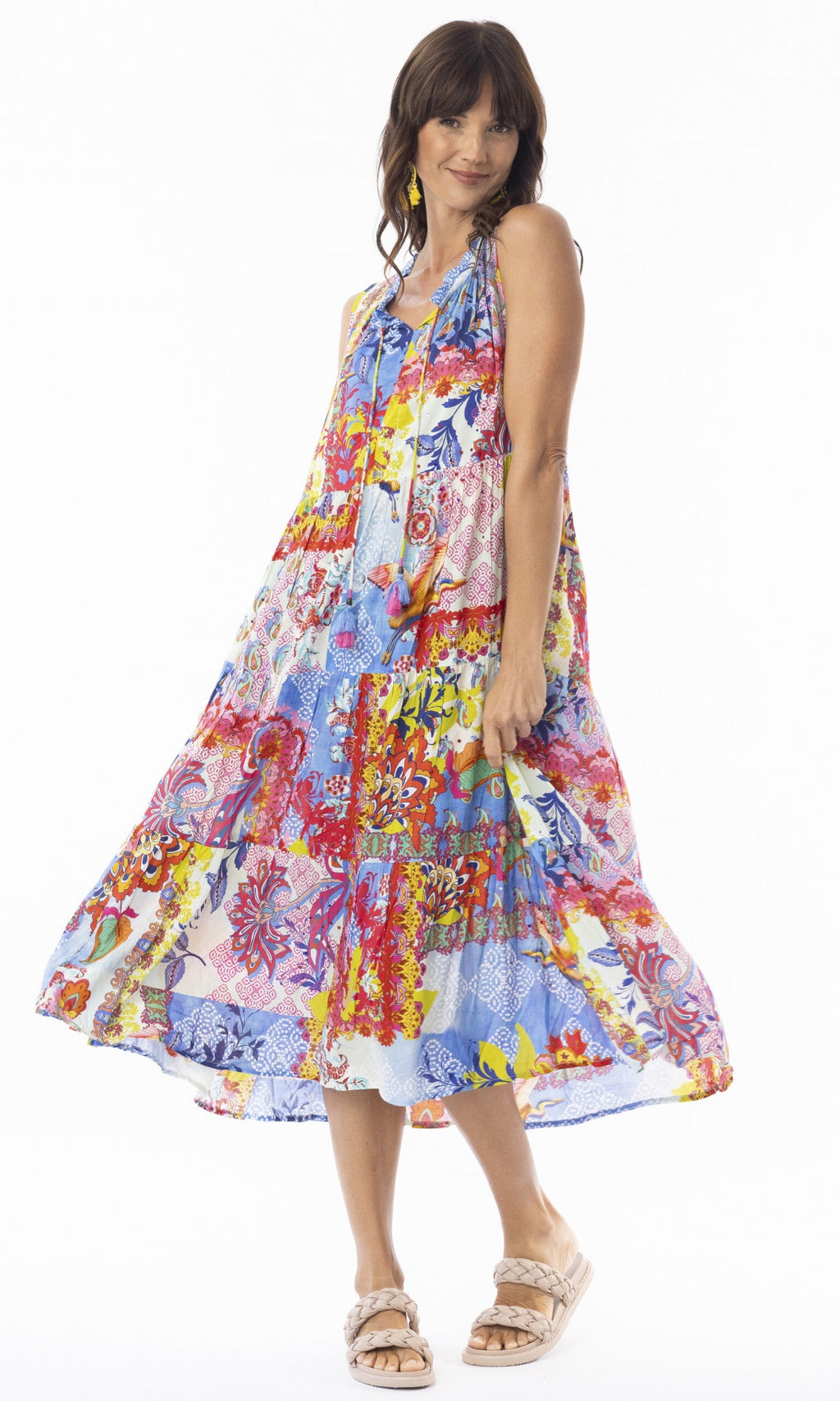 Rayon Dress Boho Sleeveless Daniella