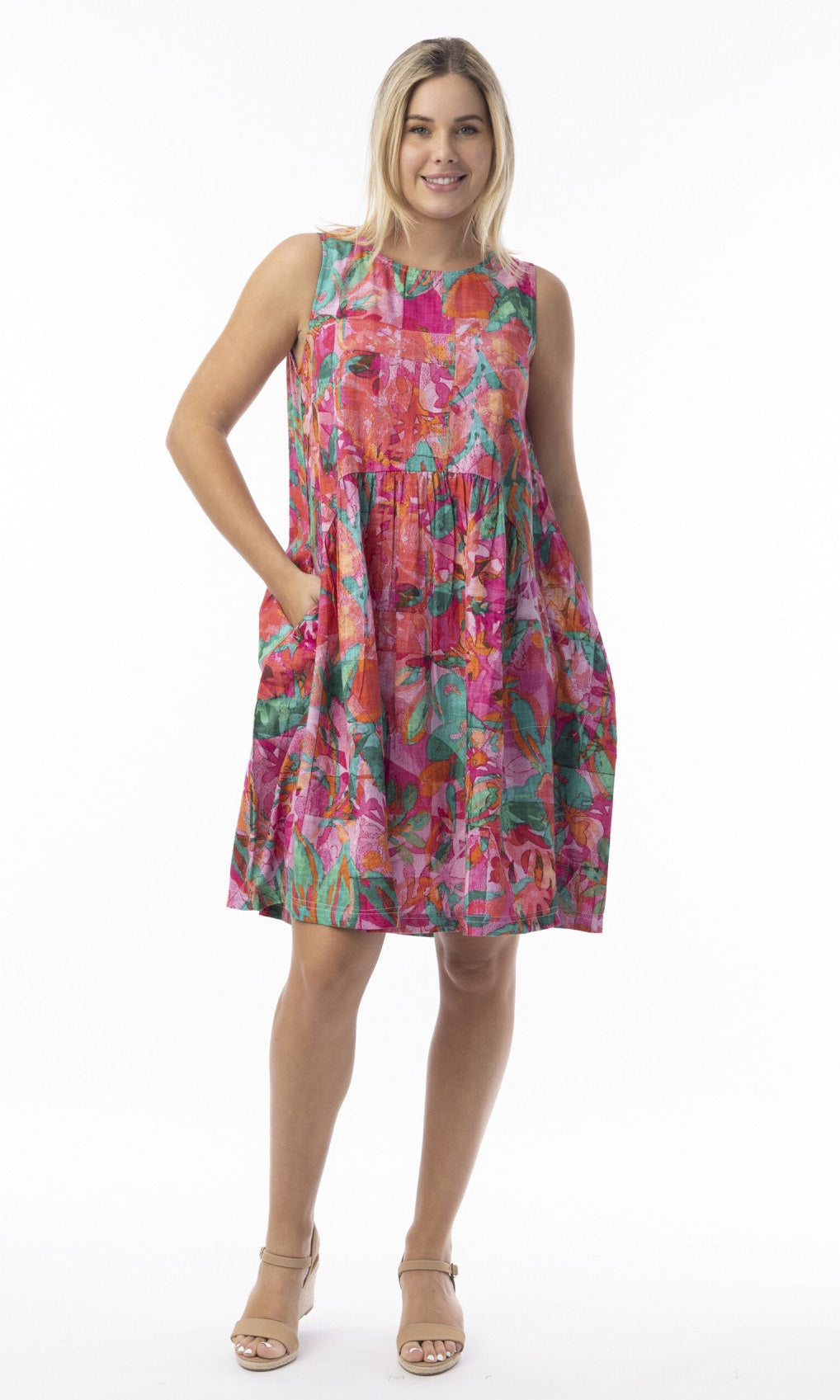Cotton Dress Bubble Sleeveless Sao Paulo