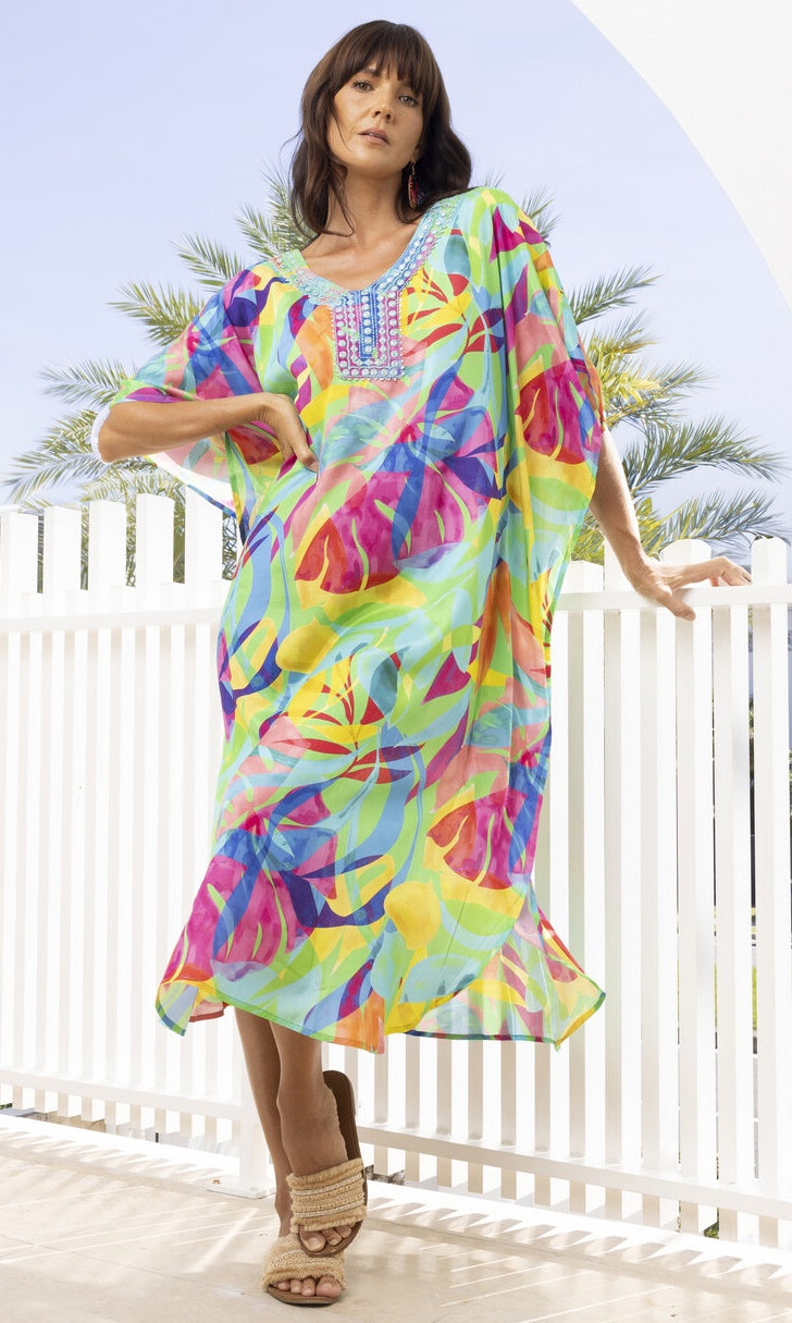 Rayon Kaftan Melinda Green