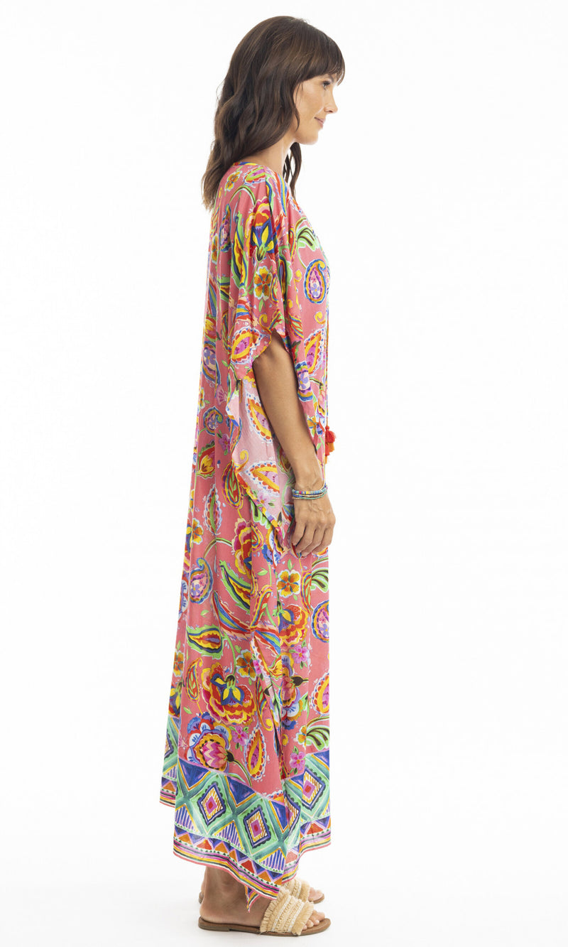 Rayon Kaftan Gabriella Pink