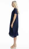 Linen Dress Bubble Short Sleeve Essentials, More Colours