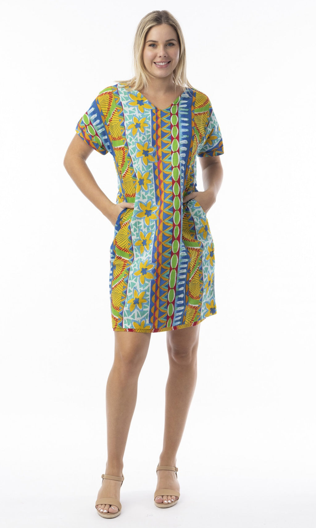 Cotton Dress Reversible Short Sleeve Ipanema
