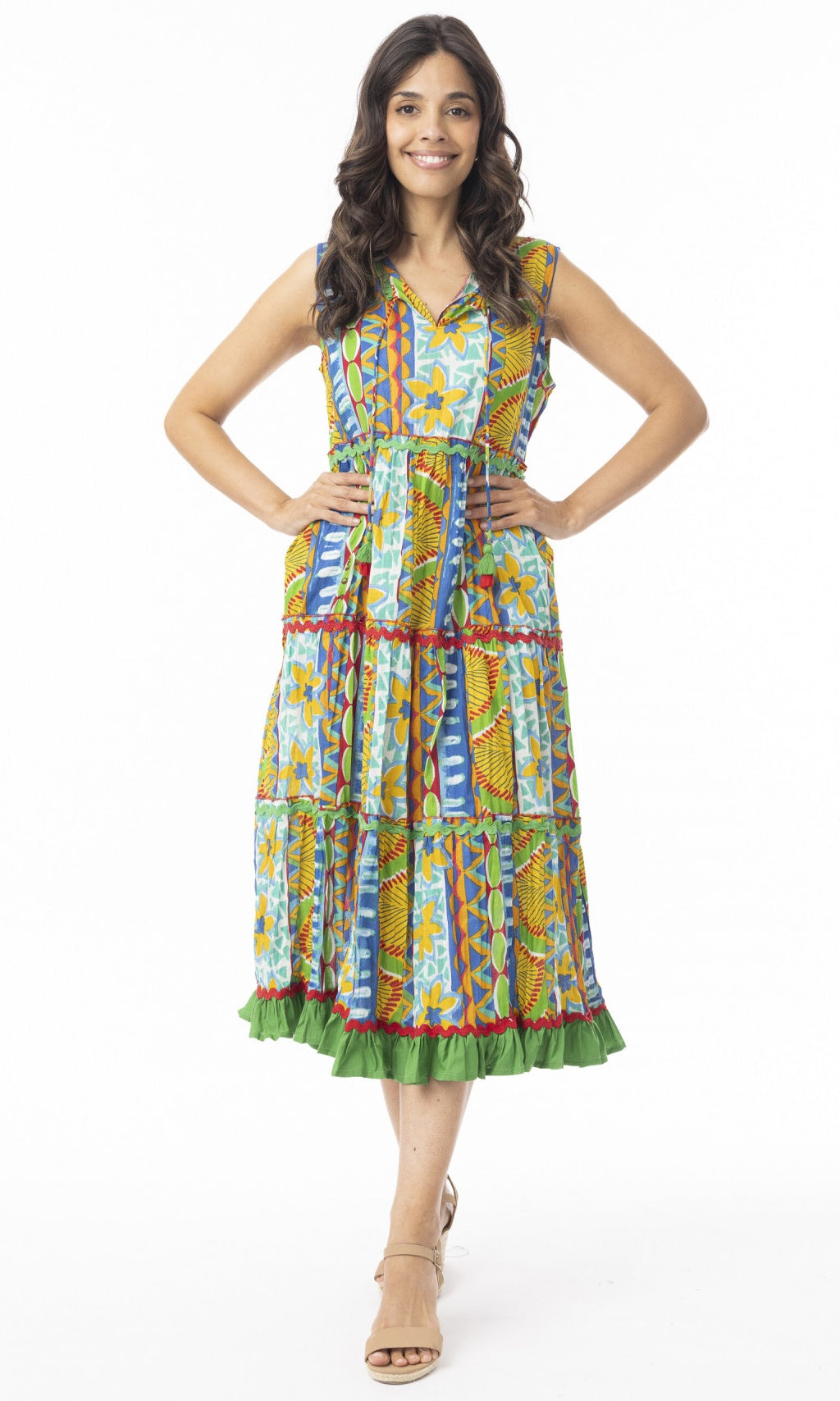 Cotton Dress Boho Sleeveless Ipanema
