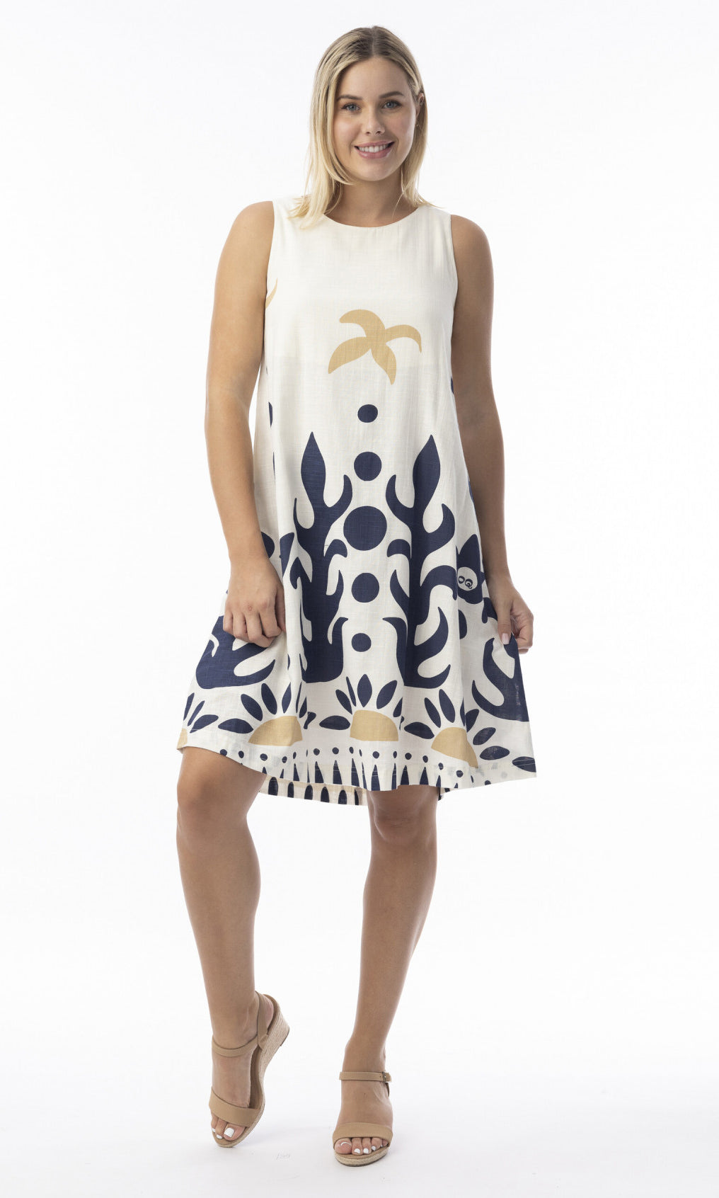 Cotton Dress Sleeveless Nazca