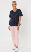 Linen Shirt Short Sleeve Tiffany, More Colours