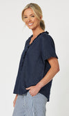 Linen Shirt Short Sleeve Tiffany, More Colours