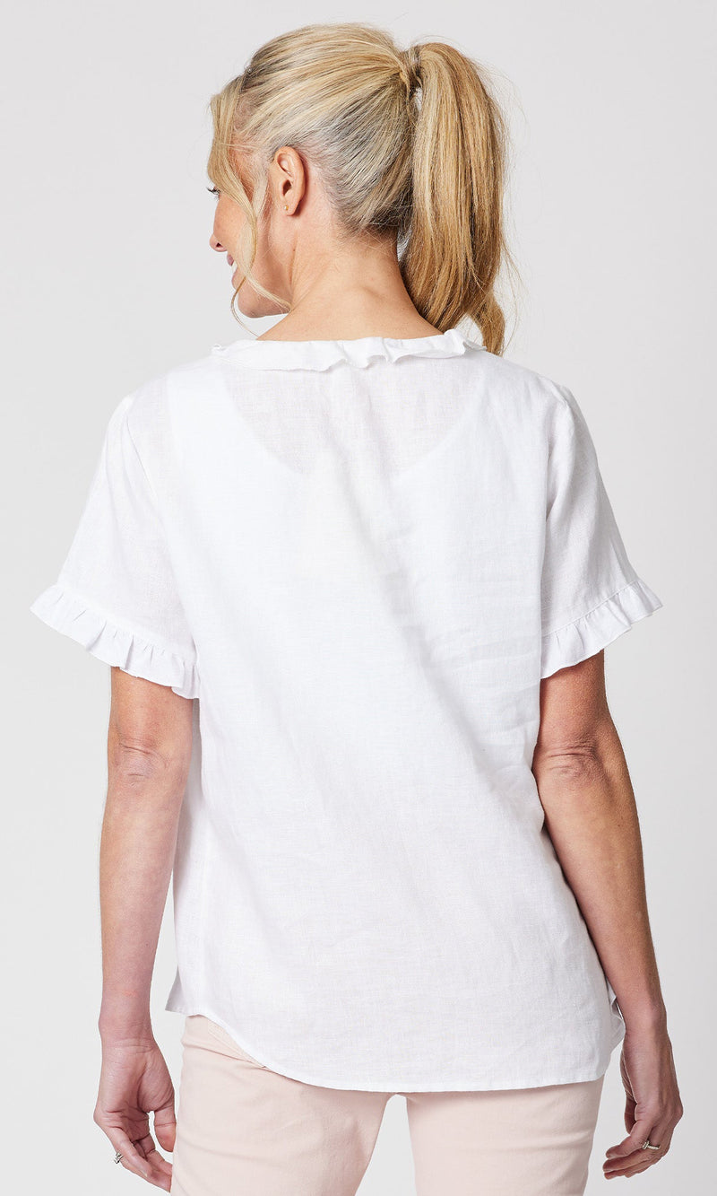 Linen Shirt Short Sleeve Tiffany, More Colours