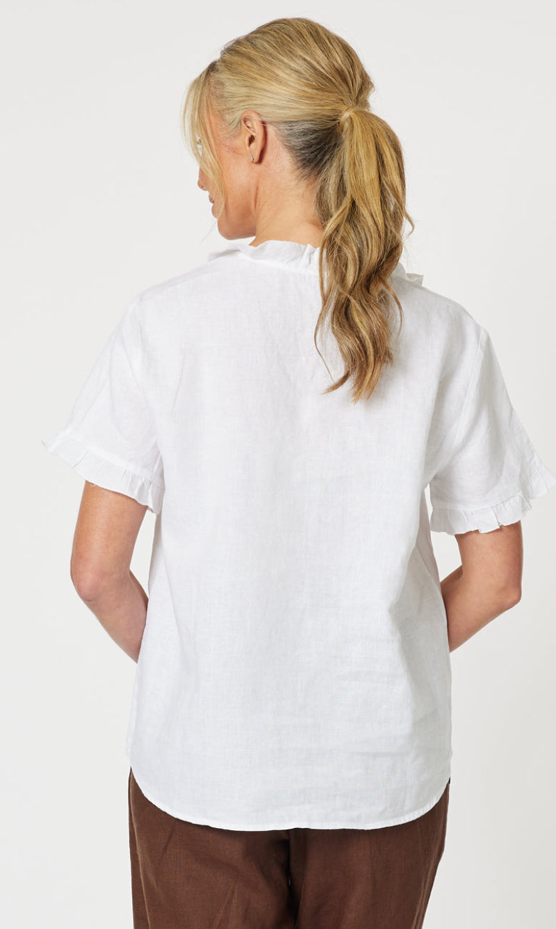 Linen Shirt Short Sleeve Tiffany, More Colours