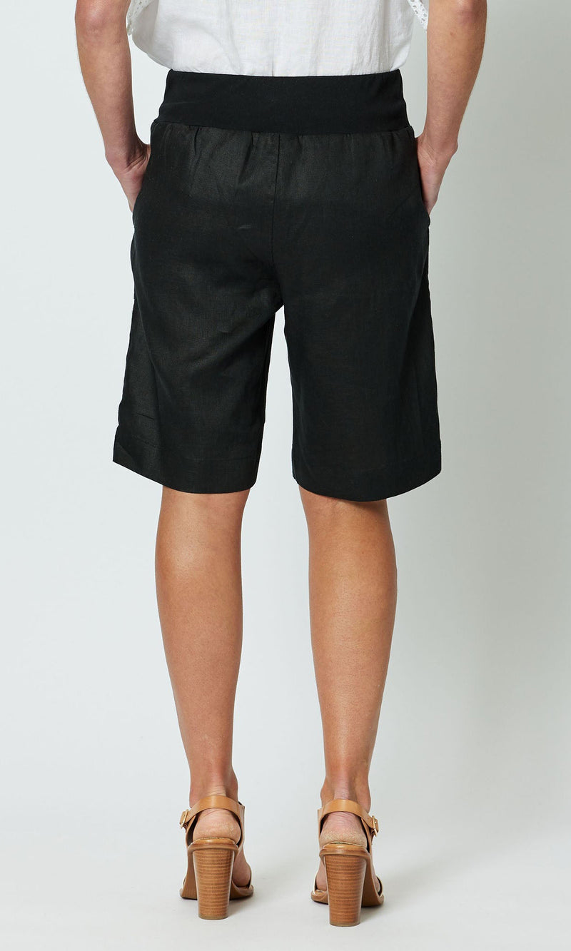 Linen Short Jordan Black