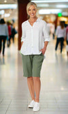 Linen Short Jordan Khaki