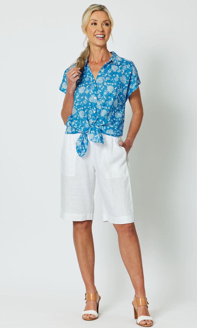 Cotton Cap Sleeve Shirt Summer Breeze