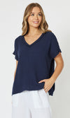 Cotton V Neck Top Byron, More Colours