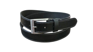 Stitched Leather Belt 35mm, More Colours